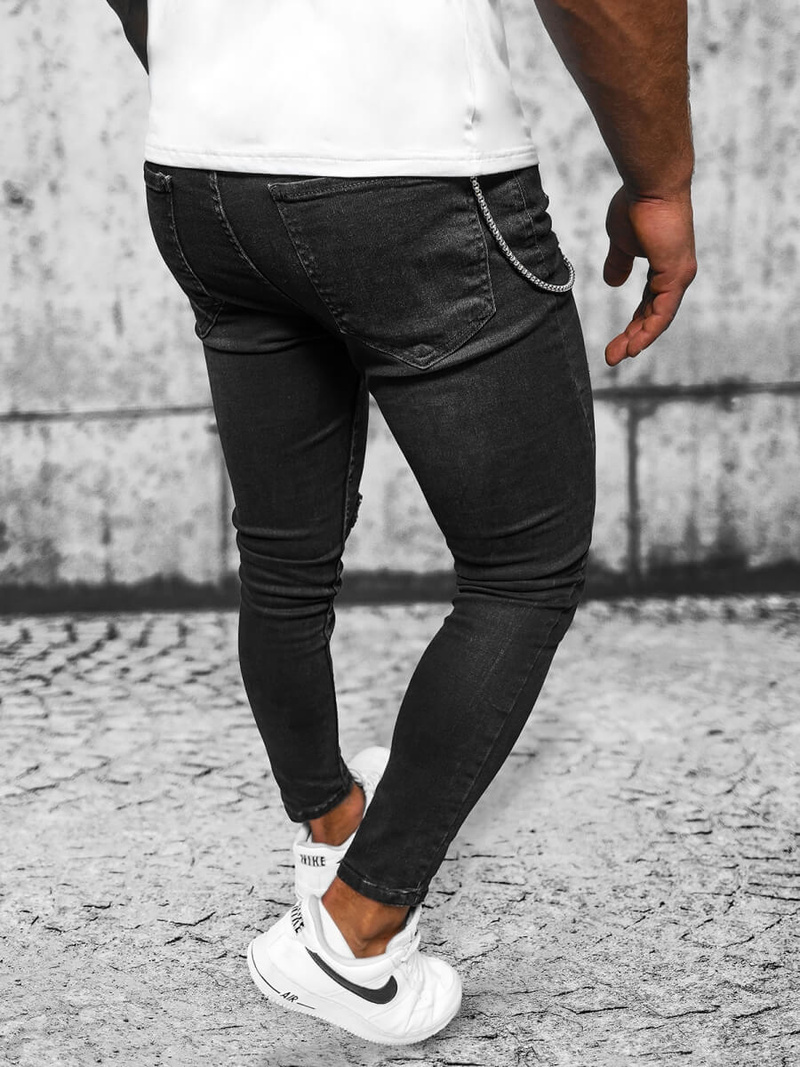 Blugi Bărbaţi negri OZONEE O/MB460