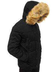 Jachetă bărbați neagră OZONEE JD/336