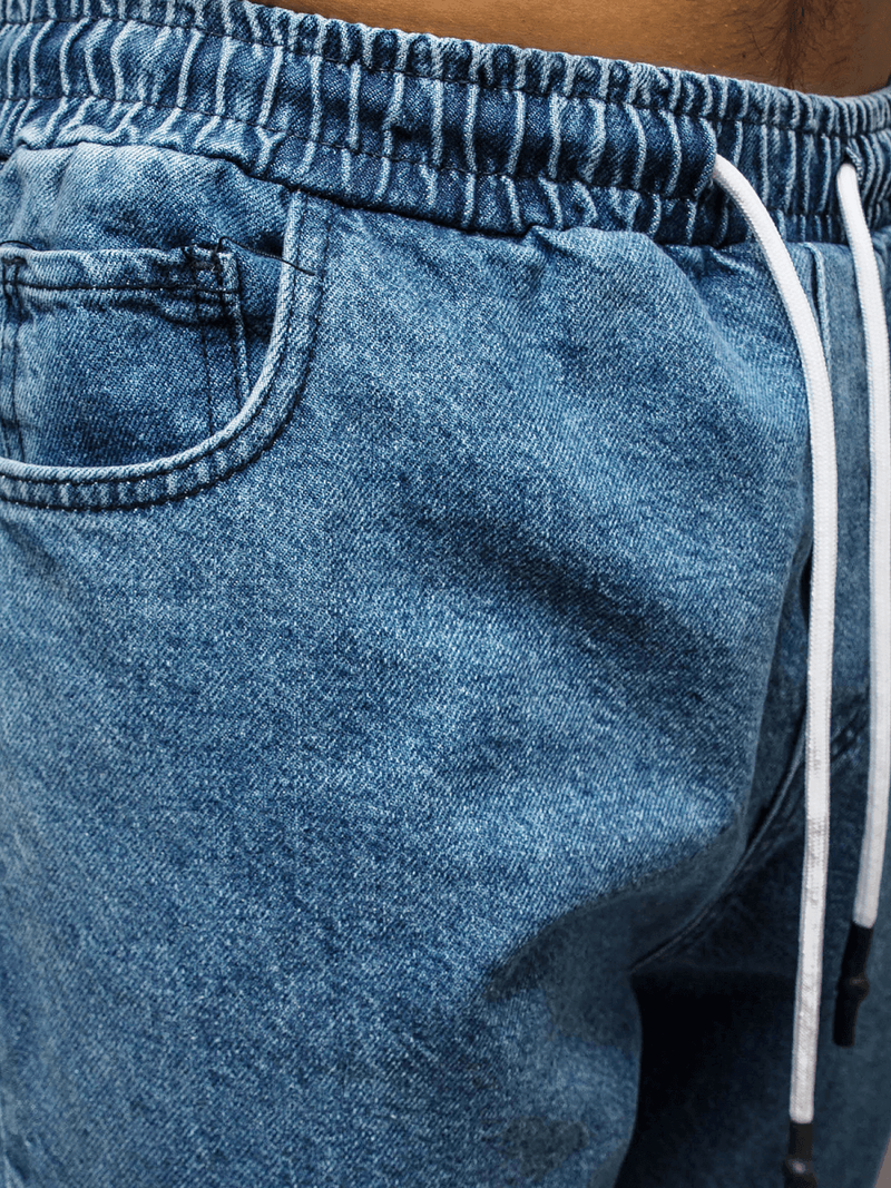 Pantaloni jogger bărbați albaștri OZONEE O/K153/15