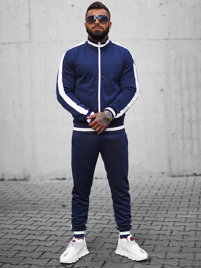 Compleu sport bărbaţi albastru marin OZONEE JS/8C99/25Z