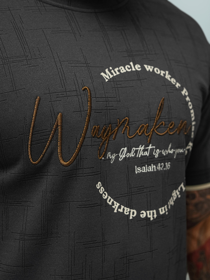 Tricou bărbați negru OZONEE O/QQ1535