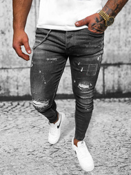 Blugi Bărbaţi negri OZONEE O/MB463