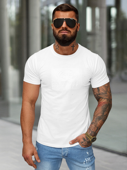 Tricou bărbați alb OZONEE O/QQ1390