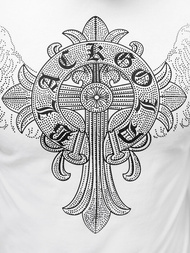 Tricou bărbați alb OZONEE NB/MT3037Z