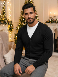 Pulover bărbați negru OZONEE NB/MM6006/4Z