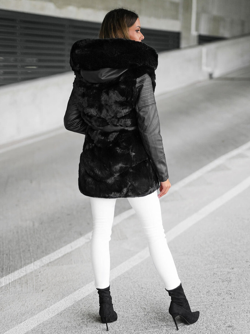 Geacă de femei neagra OZONEE JS/11Z8090Z