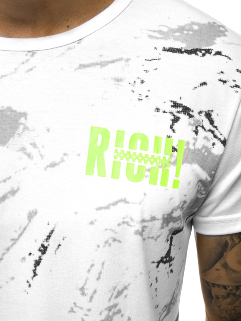 Tricou bărbați alb OZONEE JS/KS1976Z