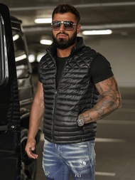 Vestă bărbați neagră OZONEE JS/16M9333/392BZ