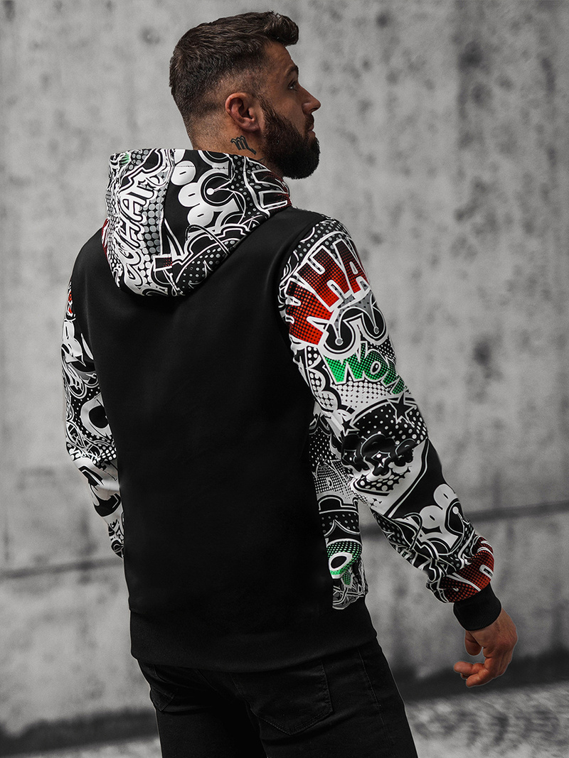 Hanorac bărbați negru OZONEE O/B270