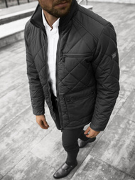 Jachetă de primăvară bărbați neagră OZONEE JS/22M11/1