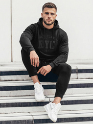 Hanorac bărbați negru OZONEE JS/8B1971/3