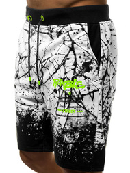 Pantaloni scurti bărbați albi OZONEE JS/KK300162