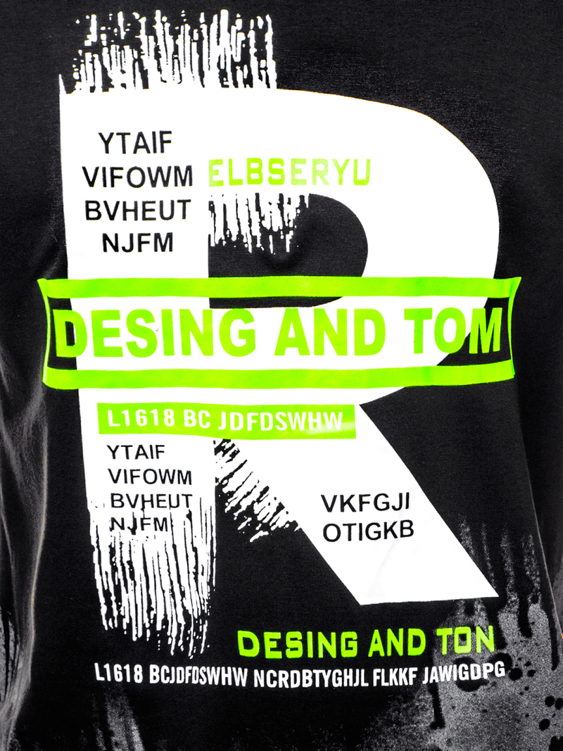 Tricou bărbați negru OZONEE JS/KS1945