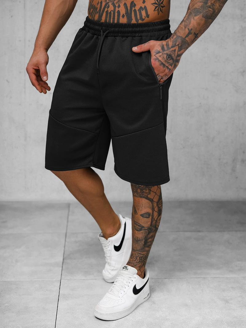 Pantaloni scurți sport bărbați negri OZONEE JS/15K1822/3