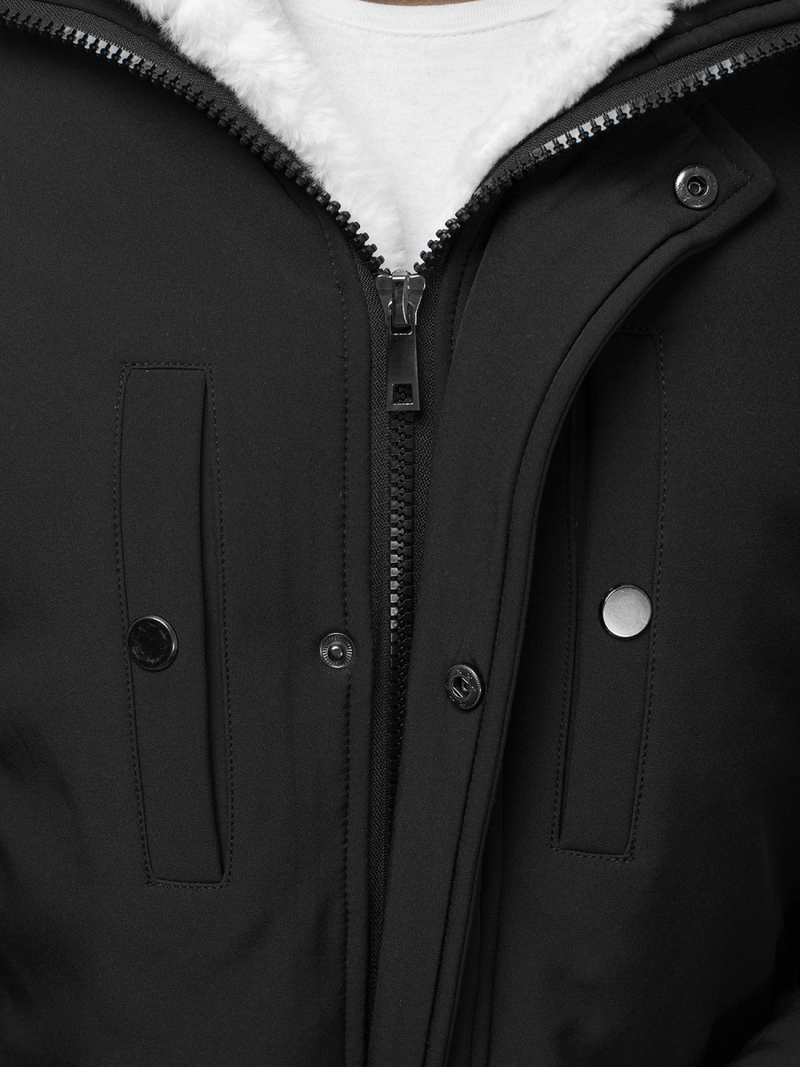 Geacă de iarnă parka bărbați neagră-albă OZONEE O/5832Z