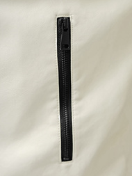 Geacă de piele bărbați écru OZONEE JS/11Z8107