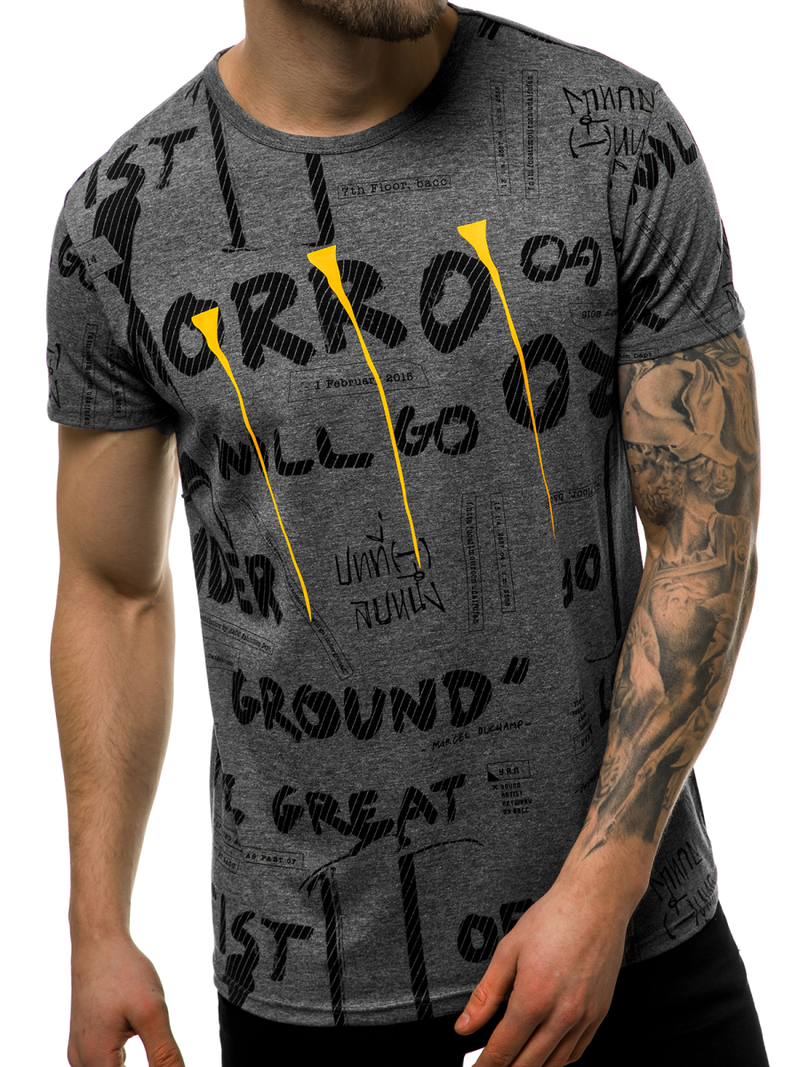 Tricou bărbați antracit OZONEE JS/SS10926