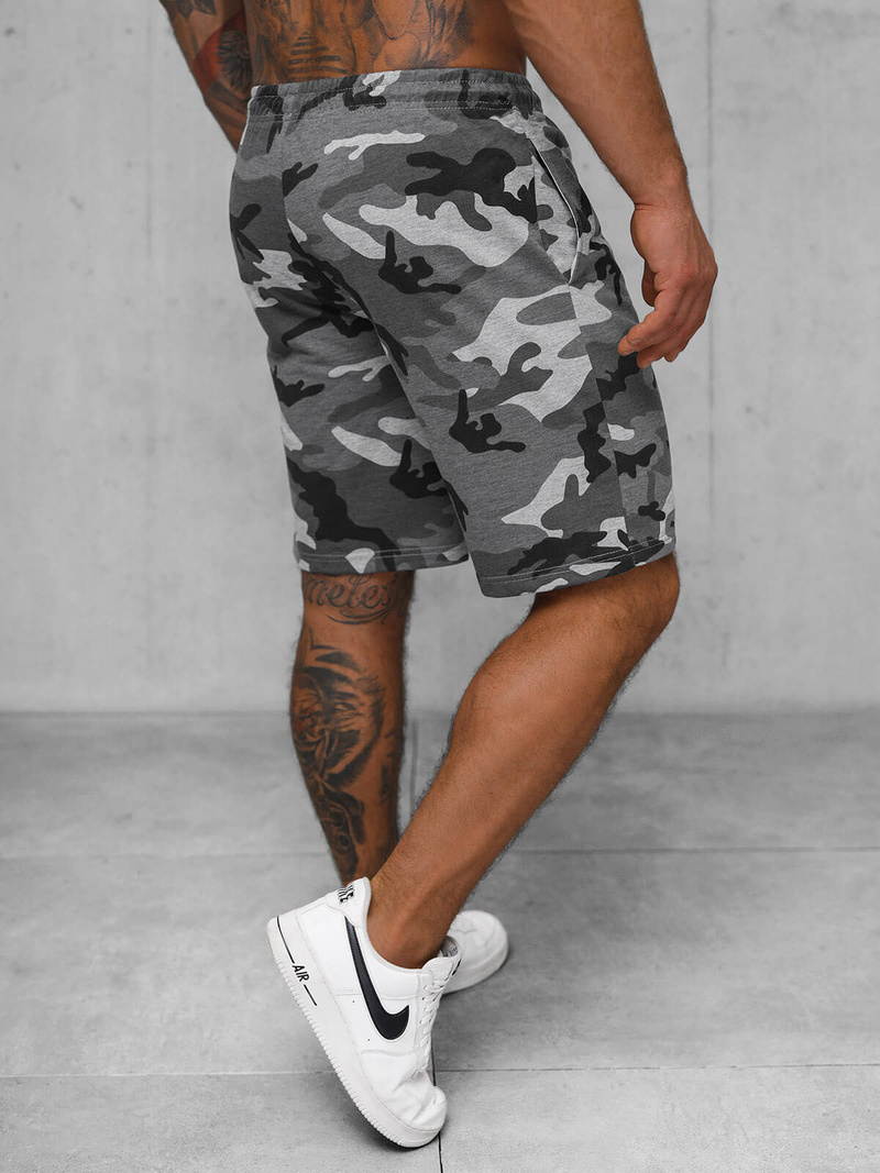 Pantaloni scurți sport bărbați gri OZONEE JS/8K283/2