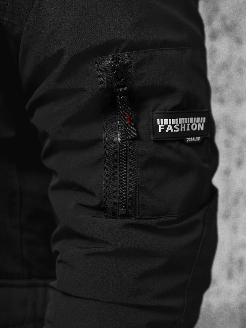 Geacă bărbați neagră OZONEE JS/5M718/392