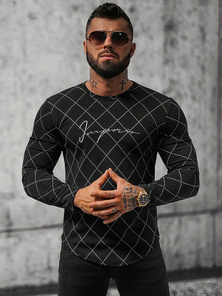 Hanorac bărbați neagră OZONEE O/5919BZ