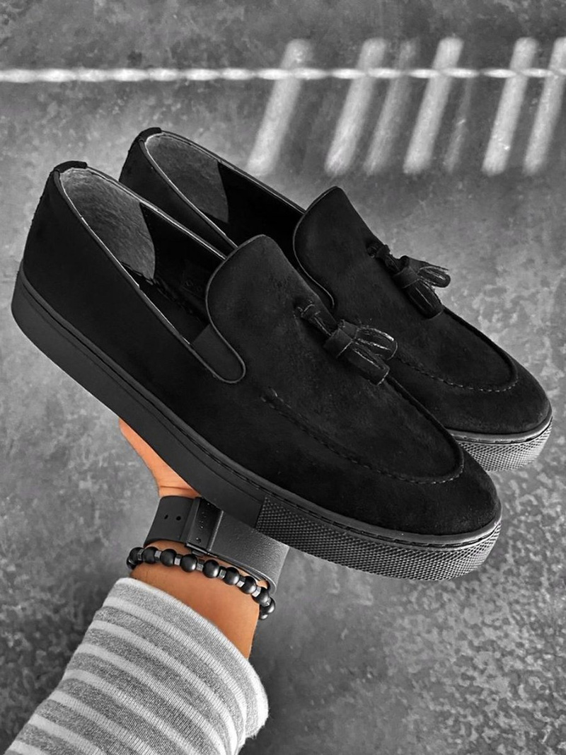 Pantofi slip-on pentru bărbați negri TAM/475