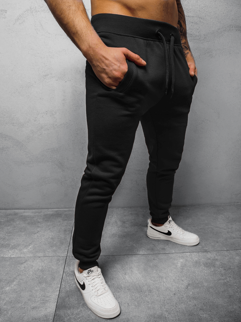Pantaloni de trening bărbaţi negri OZONEE JS/XW01Z