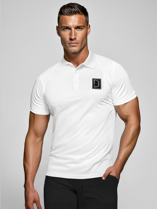 Tricou polo bărbați alb OZONEE NB/MT3105Z