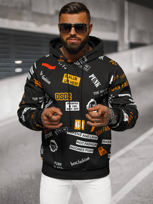 Hanorac bărbați negru OZONEE JS/8B1250/3