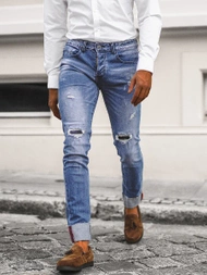 Blugi bărbaţi albaștri OZONEE NB/MP0126B