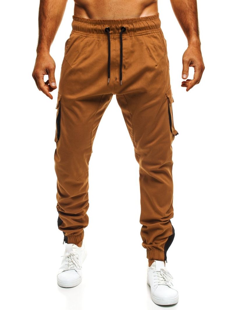 Pantaloni jogger bărbați camel închis OZONEE A/705