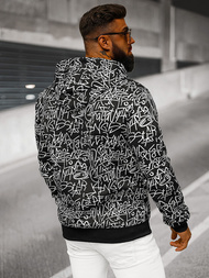 Hanorac bărbați neagră OZONEE JS/8B1183/3