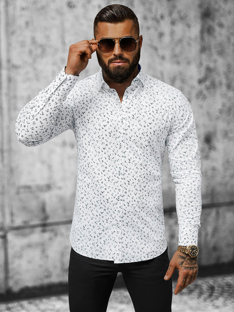 Cămașă bărbați albă OZONEE O/V14