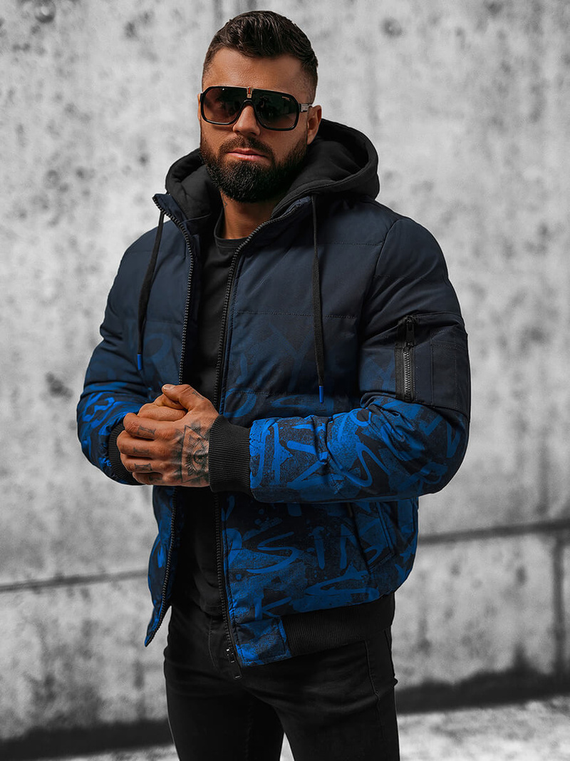 Geacă bărbați albastru marin OZONEE JS/27M8102