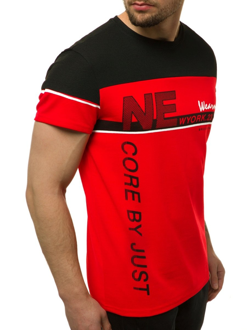 Tricou bărbați rosii OZONEE JS/SS11002