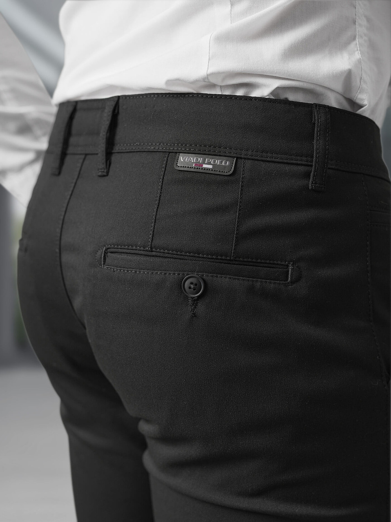 Pantaloni chino bărbaţi negri OZONEE V/6545