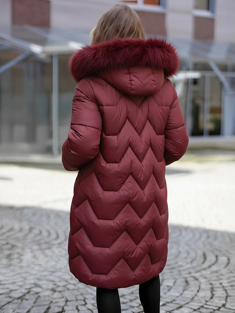 Geacă de iarnă damă bordo OZONEE JS/5M3229/1