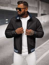 Jachetă de primăvară bărbați neagră OZONEE JS/5M3101/392Z