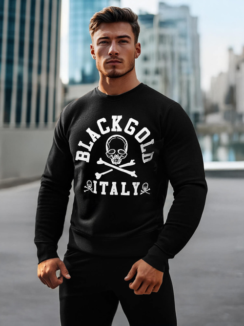 Bluză bărbați neagră OZONEE NB/MF2013Z