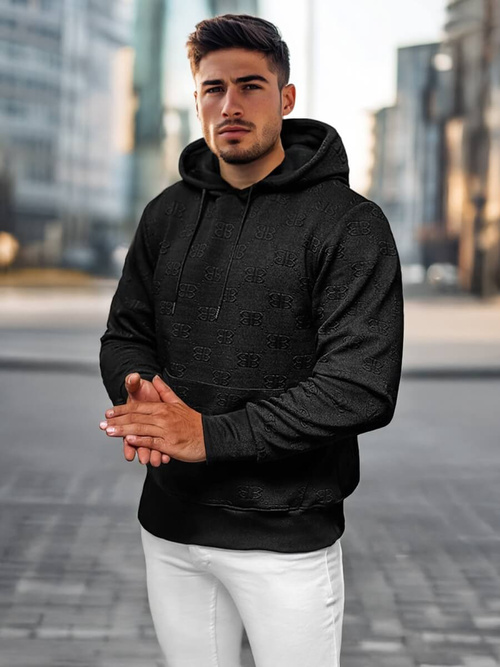 Hanorac bărbați negru OZONEE JS/3B566Z