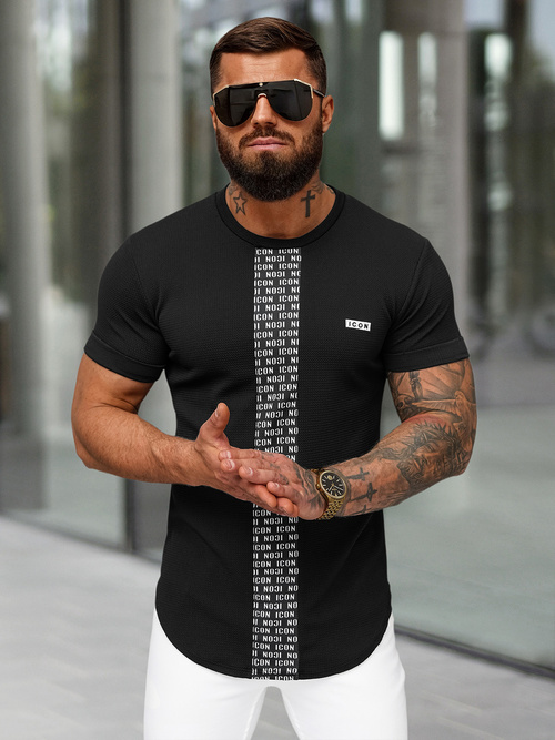 Tricou bărbați negru OZONEE O/B1211