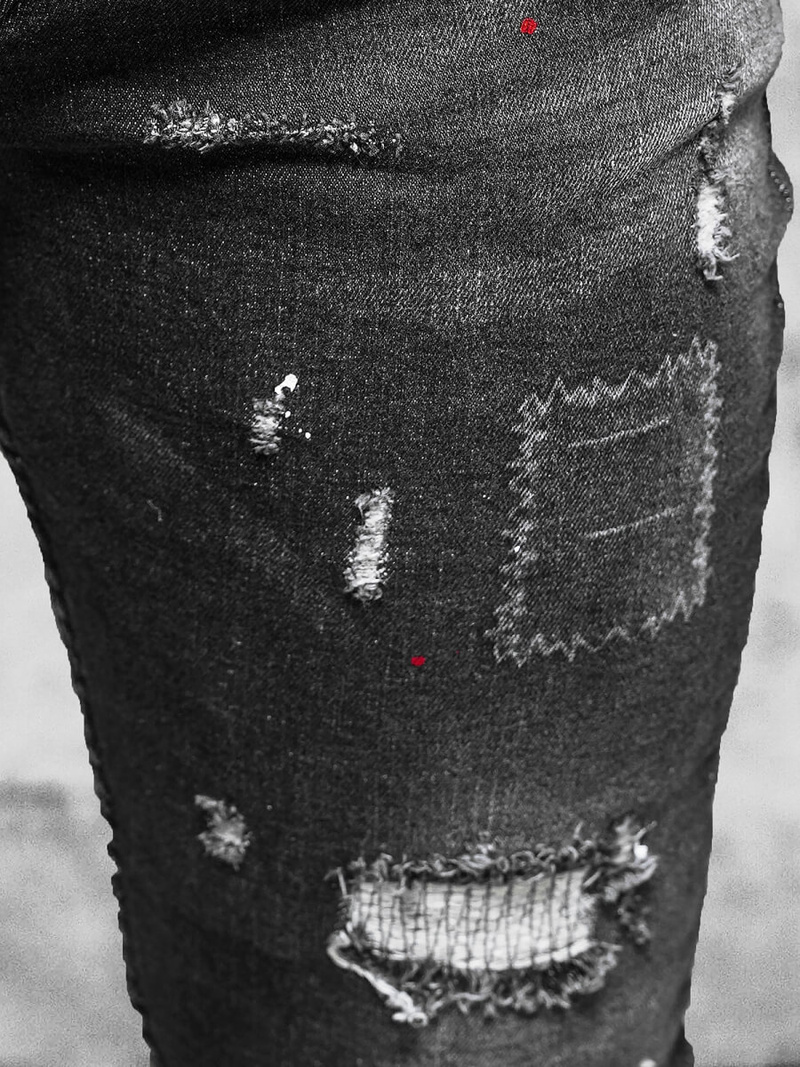 Blugi Bărbaţi negri OZONEE O/MB463