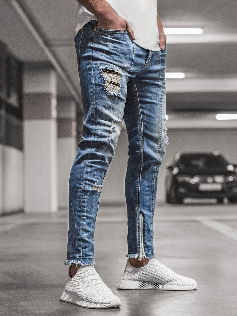 Blugi bărbaţi albaștri OZONEE G/1085