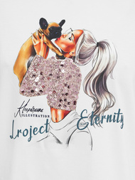 Tricou femei alb OZONEE JS/95T2575/1