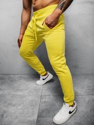 Pantaloni de trening bărbaţi galben-neon OZONEE JS/XW01Z