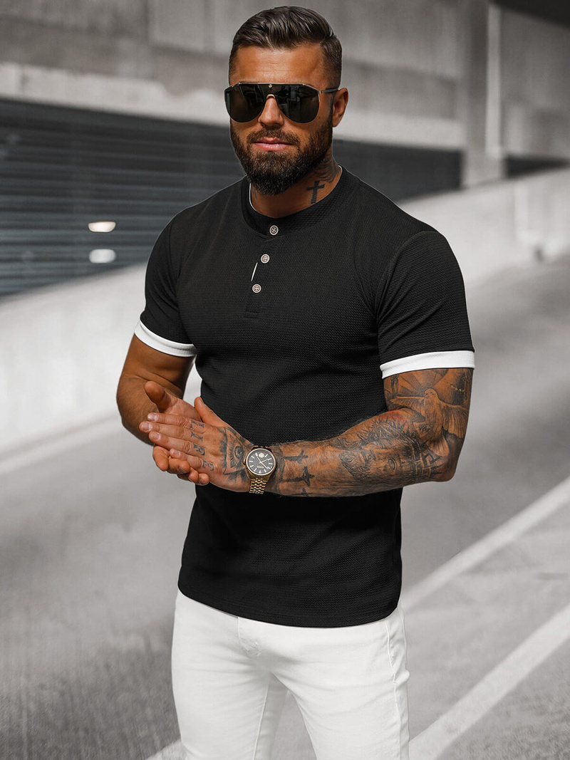 Tricou bărbați negru OZONEE O/M011