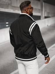 Jachetă de bărbați neagră OZONEE JS/5M3218/392