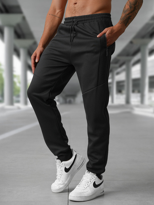 Pantaloni de trening bărbaţi negri OZONEE JS/15K1838/3