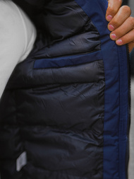 Jachetă bărbați albastru marin OZONEE JS/M2019/215