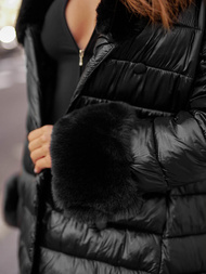 Palton de femei negru OZONEE JS/5M3160/392Z