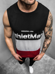 Tricou bărbați negri OZONEE JS/SS11065Z